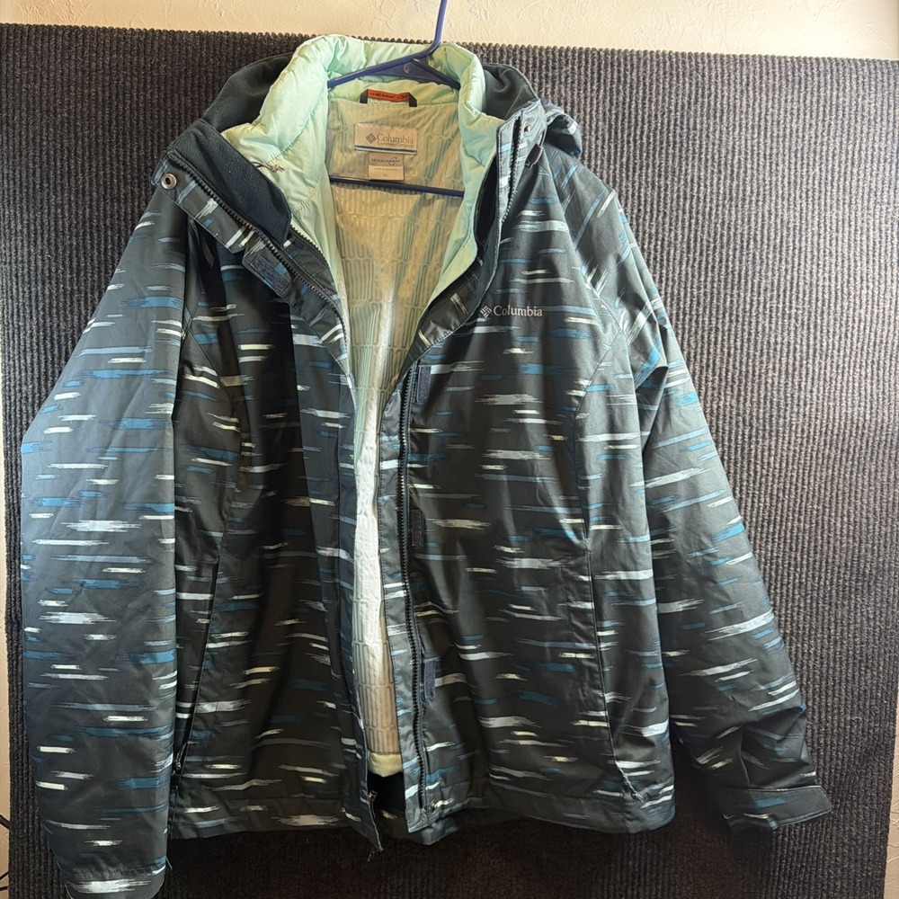 Columbia Womens XL Tunnel Falls II Interchange Jacket Multi Color Graphic Design